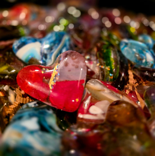 Surprise Me Fuse Glass Heart